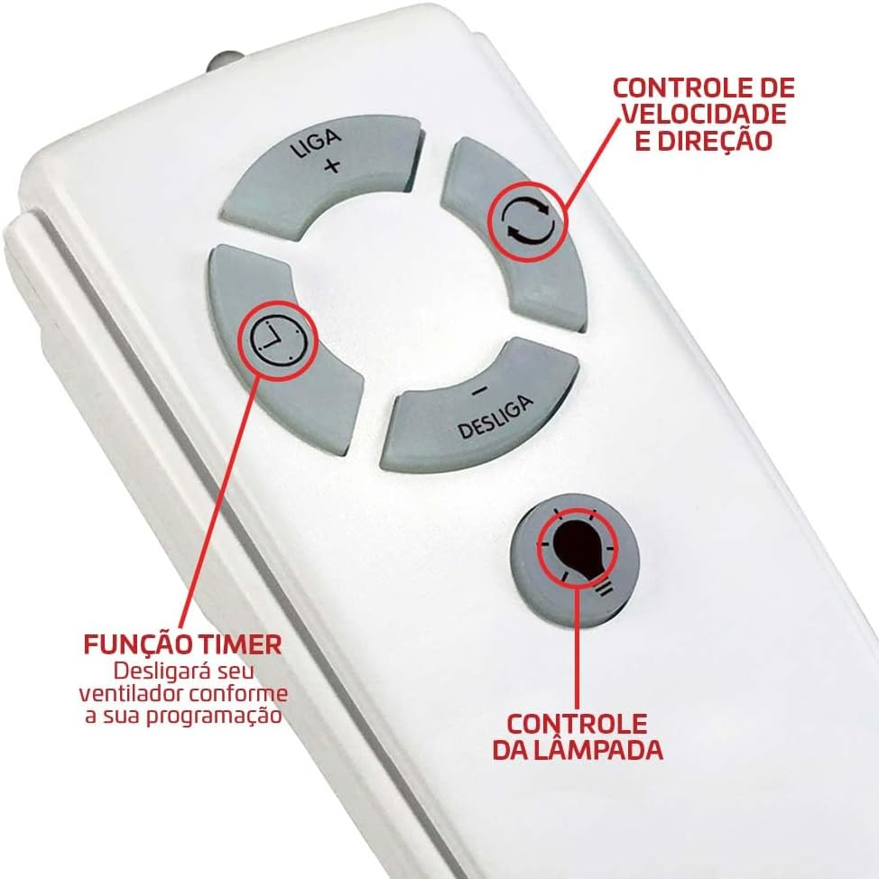 Controle Remoto Infravermelho Para Ventilador De Teto Pt-355 Protection - Melhores Ventiladores de Teto